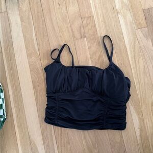 Abercrombie & Fitch Black Ruched Top